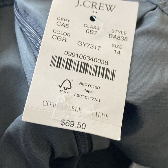 J Crew Skirt Womens 14 Gray Button Front Preppy Corduroy Mini BA838 - Picture 5 of 7